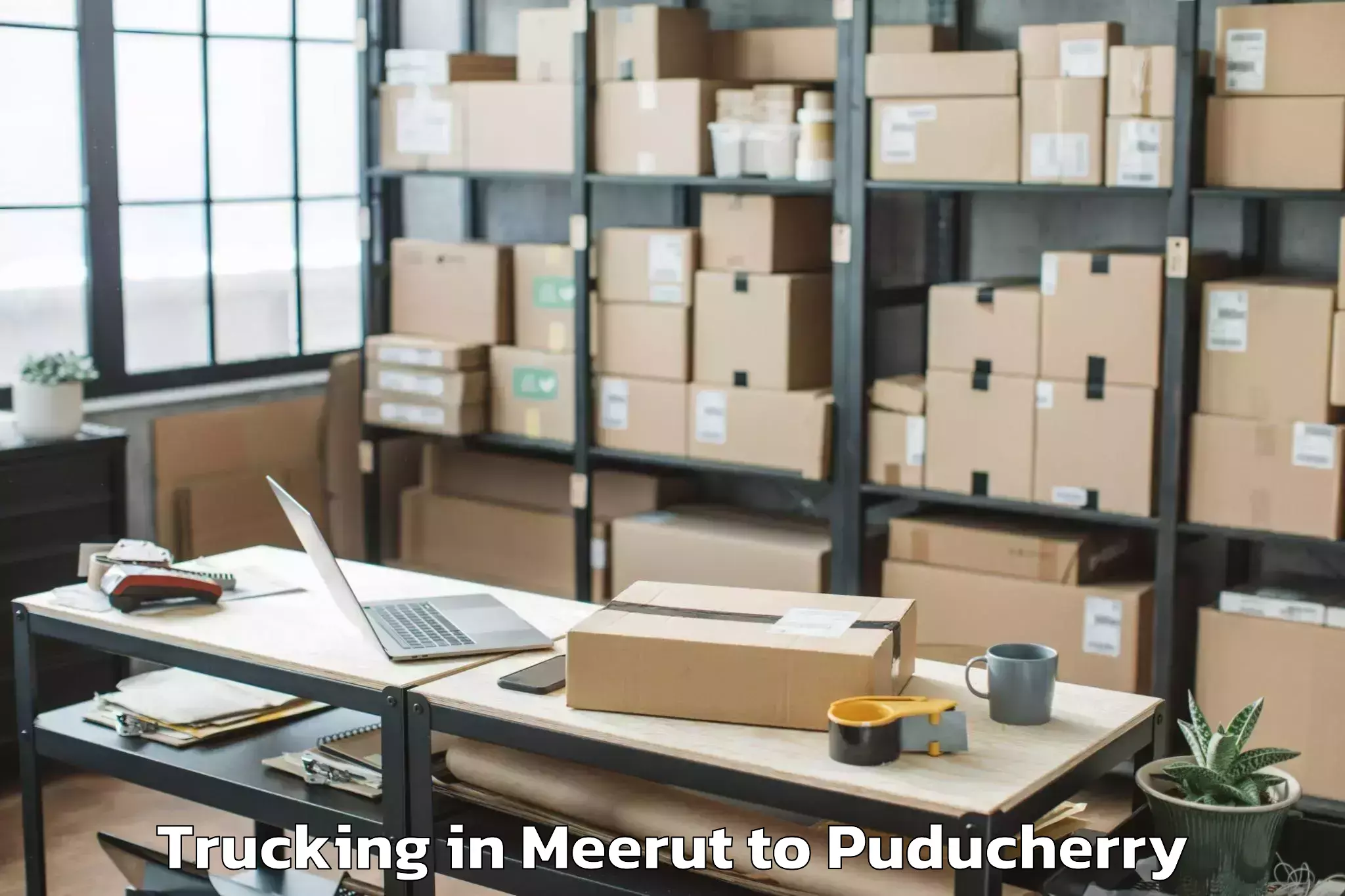 Easy Meerut to Puducherry Trucking Booking